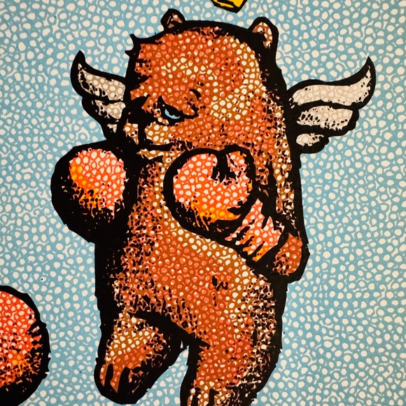 Jc Rivera "Bear Champ" Screenprint With Original Drawing, 2014 - Unframed - Picture 6 of 12